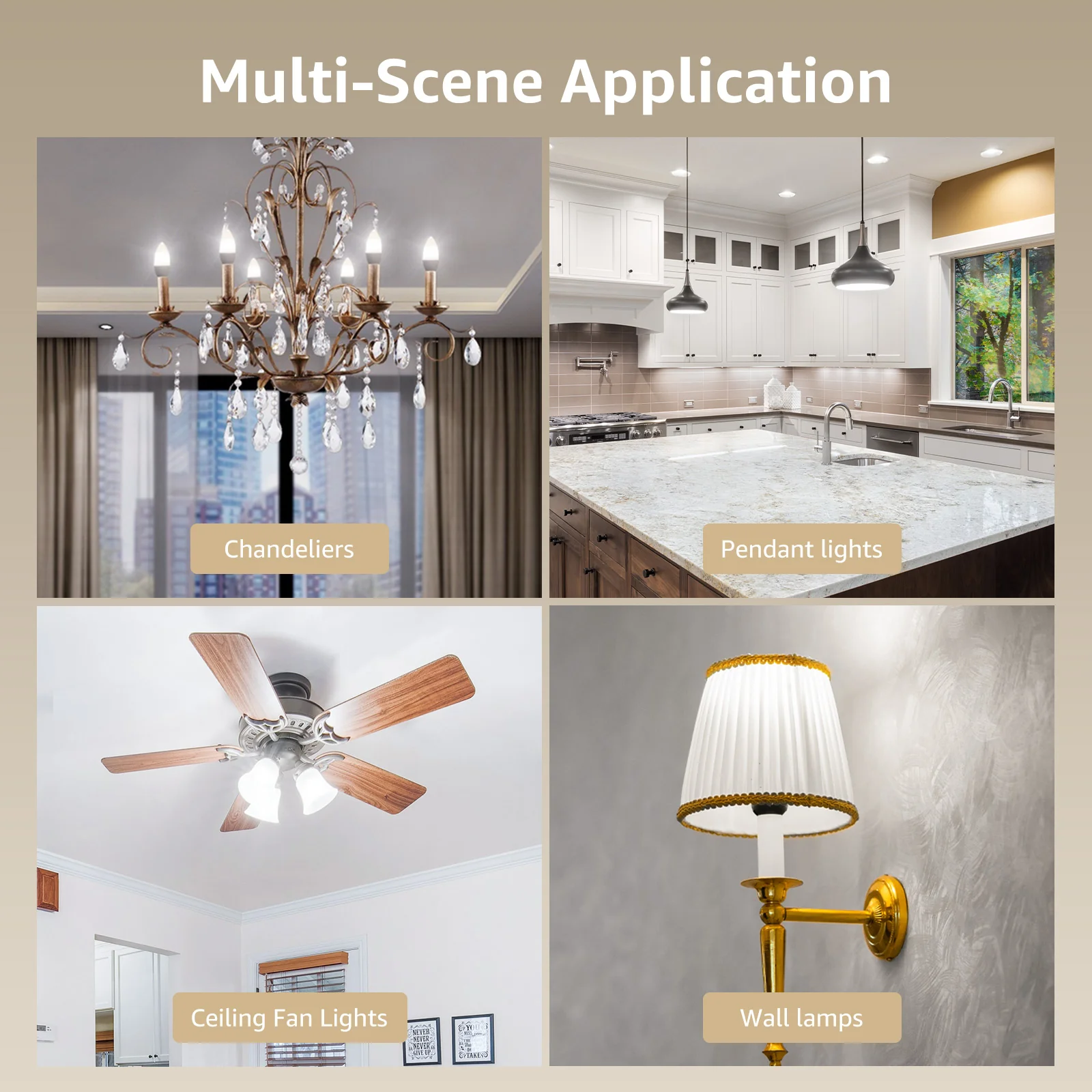 Lepro B11 LED Candelabra Bulbs, E12 Base, 5.5W (40W Equivalent), 500 Lumens, 5000K Daylight, Non-Dimmable - Image 4