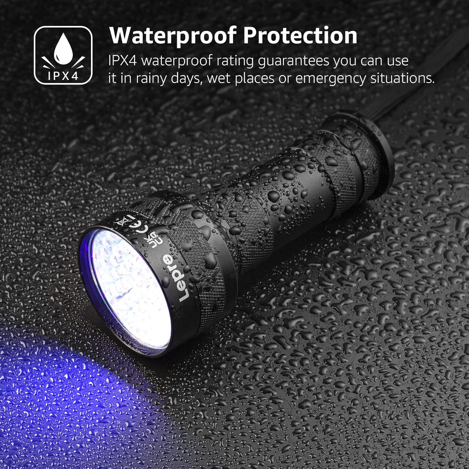Lepro 51-LED UV Flashlight (395nm) – Pet Stain & Bed Bug Detector - Image 4