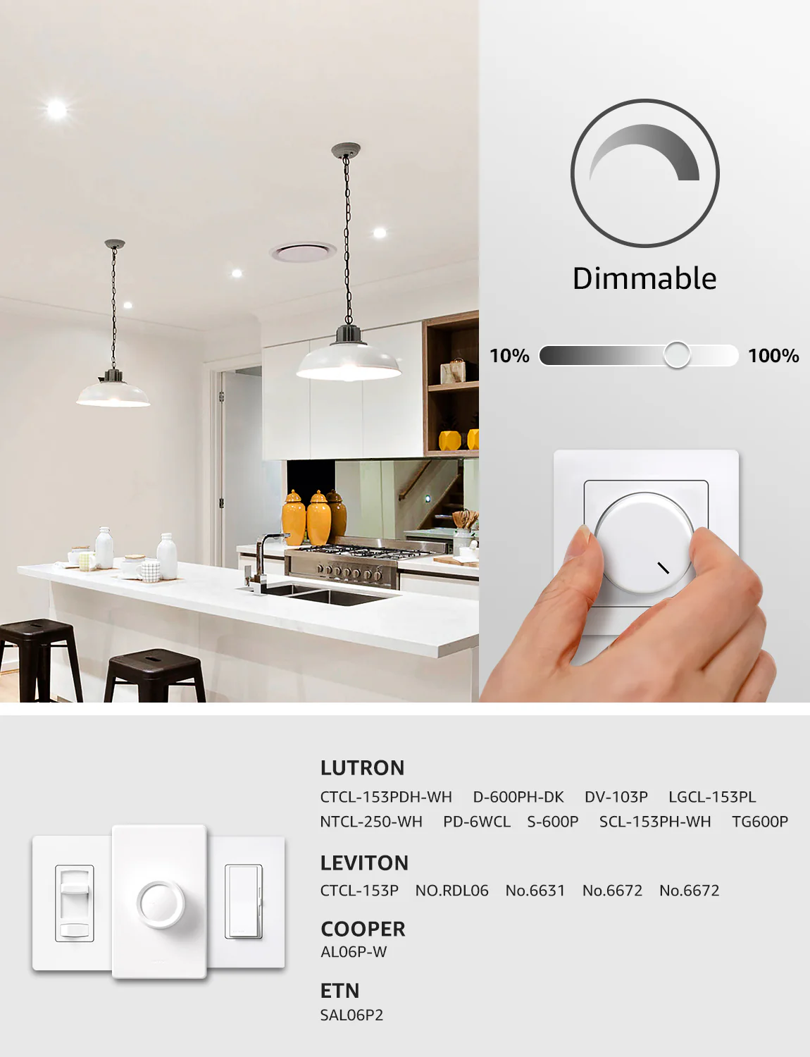 Lepro A19 Dimmable LED Light Bulbs, E26 Base, 9.5W (60W Equivalent), 800 Lumens, 5000K Daylight, UL Listed - Image 3