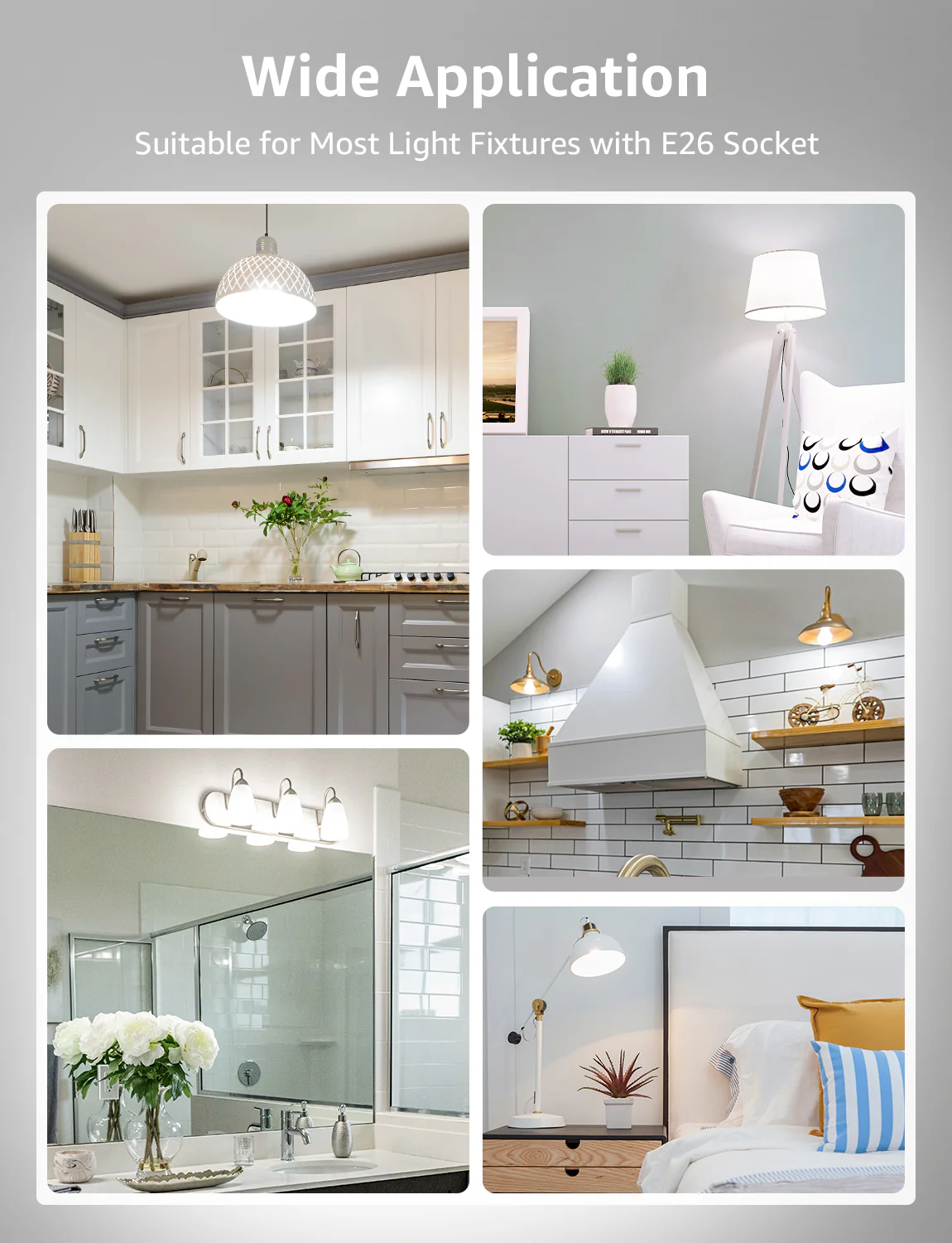 Lepro A19 Dimmable LED Light Bulbs, E26 Base, 9.5W (60W Equivalent), 800 Lumens, 5000K Daylight, UL Listed - Image 8