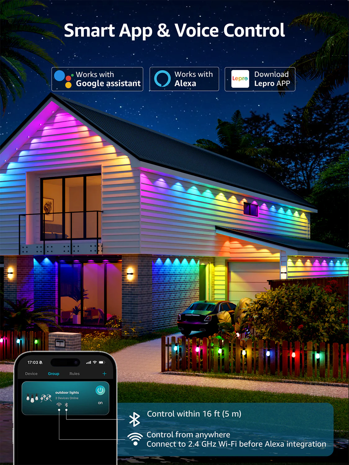 Lepro E1 AI-Powered Permanent Outdoor Lights - Image 7