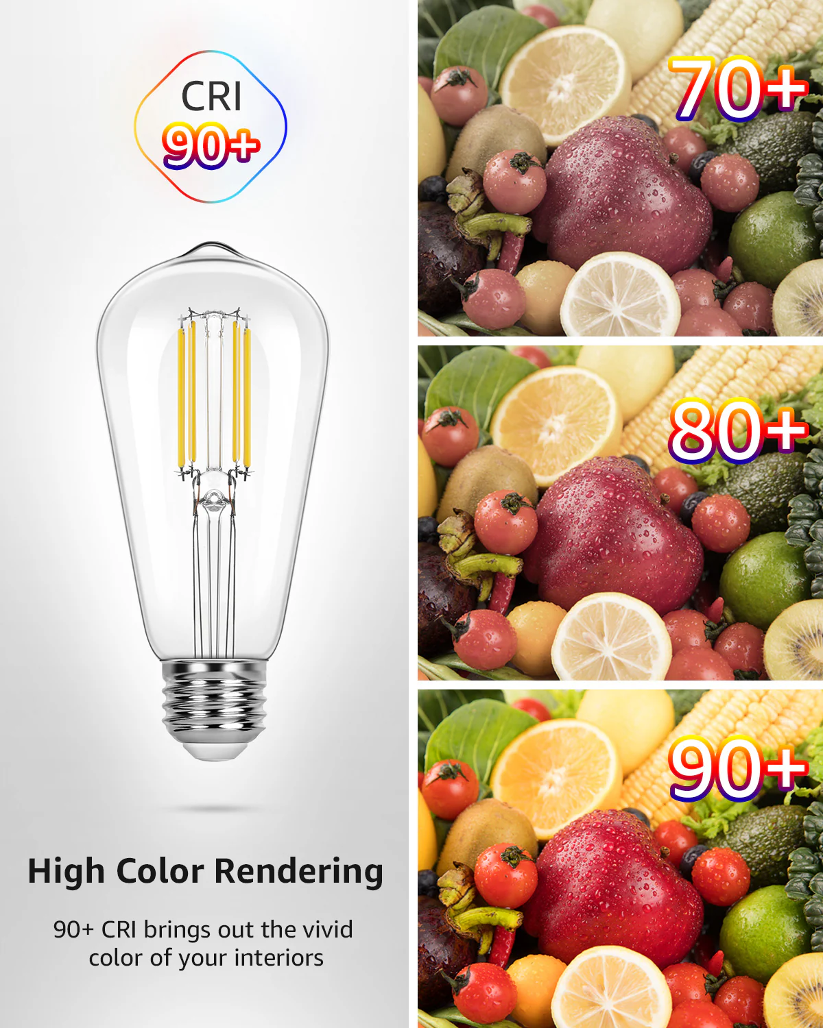 Lepro ST19 Vintage Edison LED Bulbs, Dimmable, E26 Base, 8W (60W Equivalent), 800 Lumens, 2700K Warm White, Clear Glass - Image 7