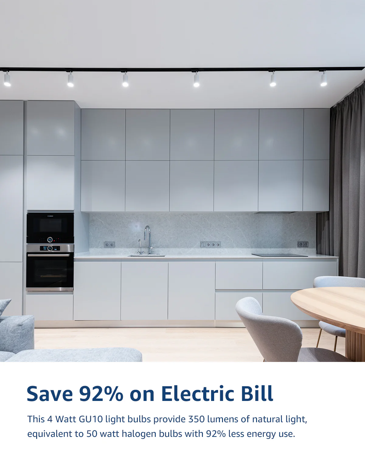 Lepro GU10 LED Light Bulbs, Non-Dimmable, 4W (35W Equivalent), 5000K Daylight, 100° Flood Beam - Image 8