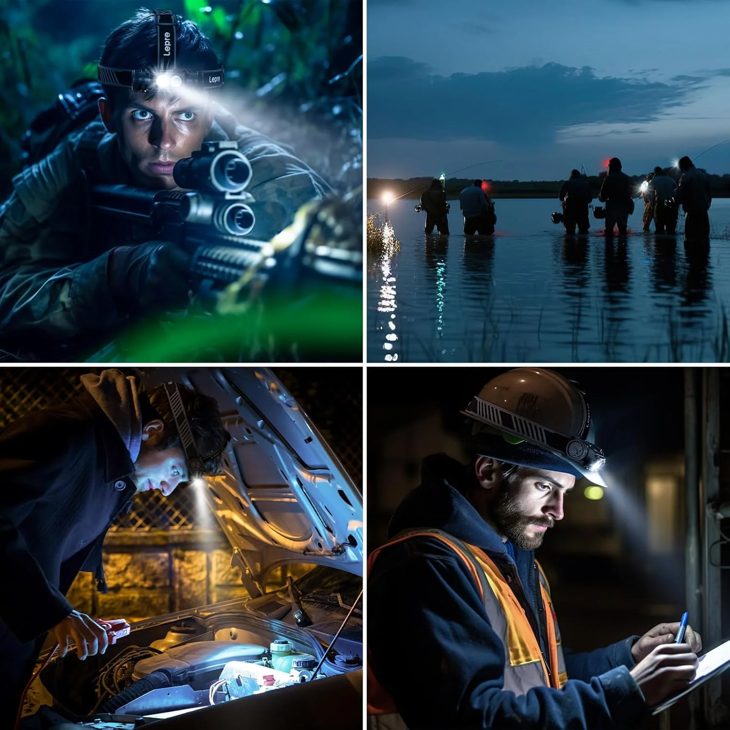 Lepro Headlamp Rechargeable - 1000 Lumen Powerful Detachable Headlamp with Bright 500FT Flashlight Beam - Image 9