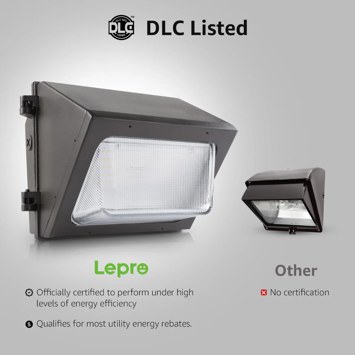 Lepro LED Wall Pack Light with Photocell (11600 Lumans, IP65 Waterproof) - Image 11