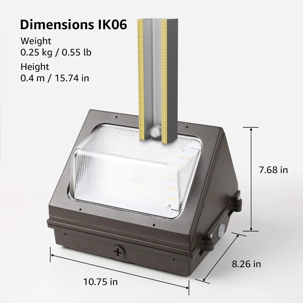 Lepro LED Wall Pack Light with Photocell (40W, 5600 Lumans, IP65 Waterproof) - Image 9