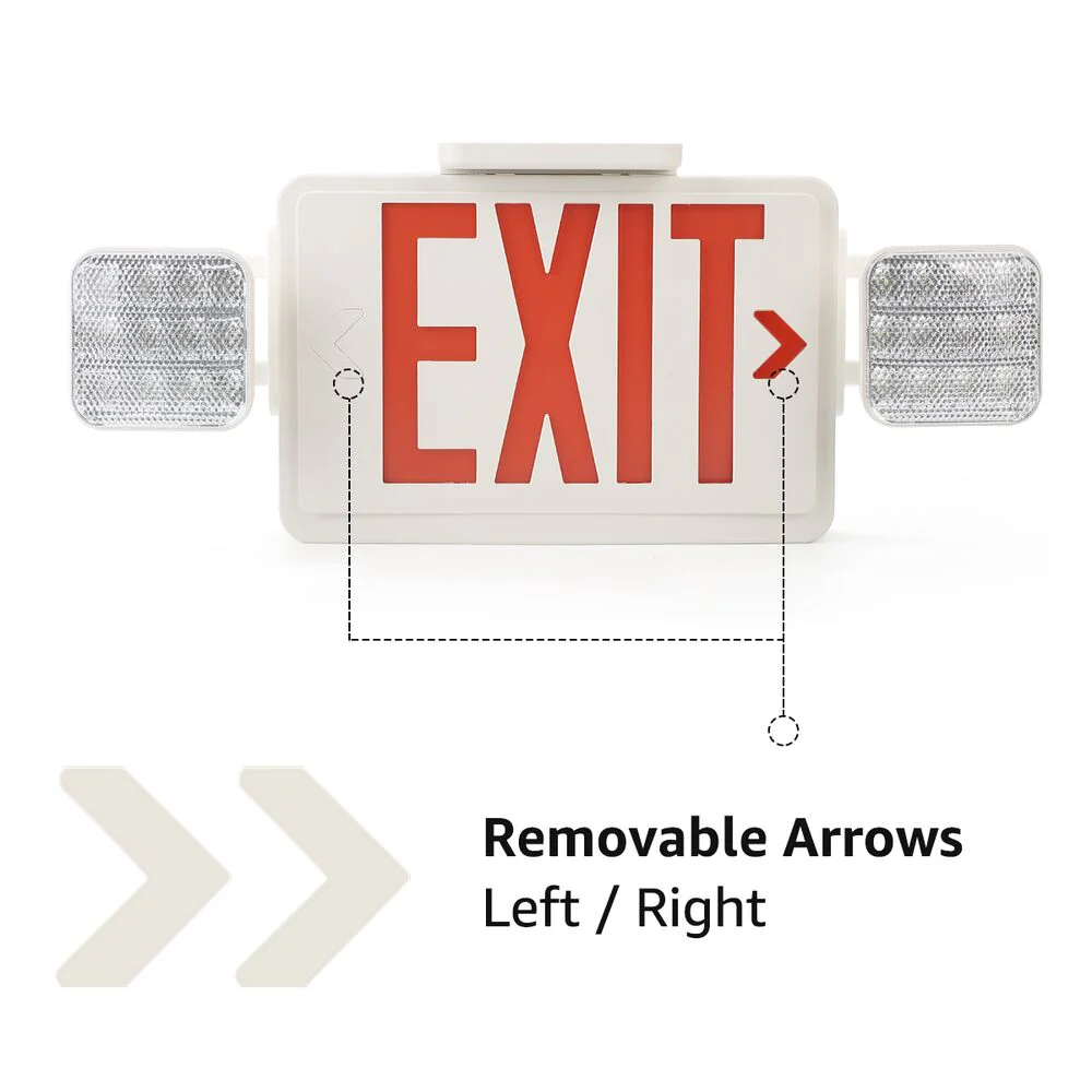 Lepro RED LED Exit Sign with Light - Image 3