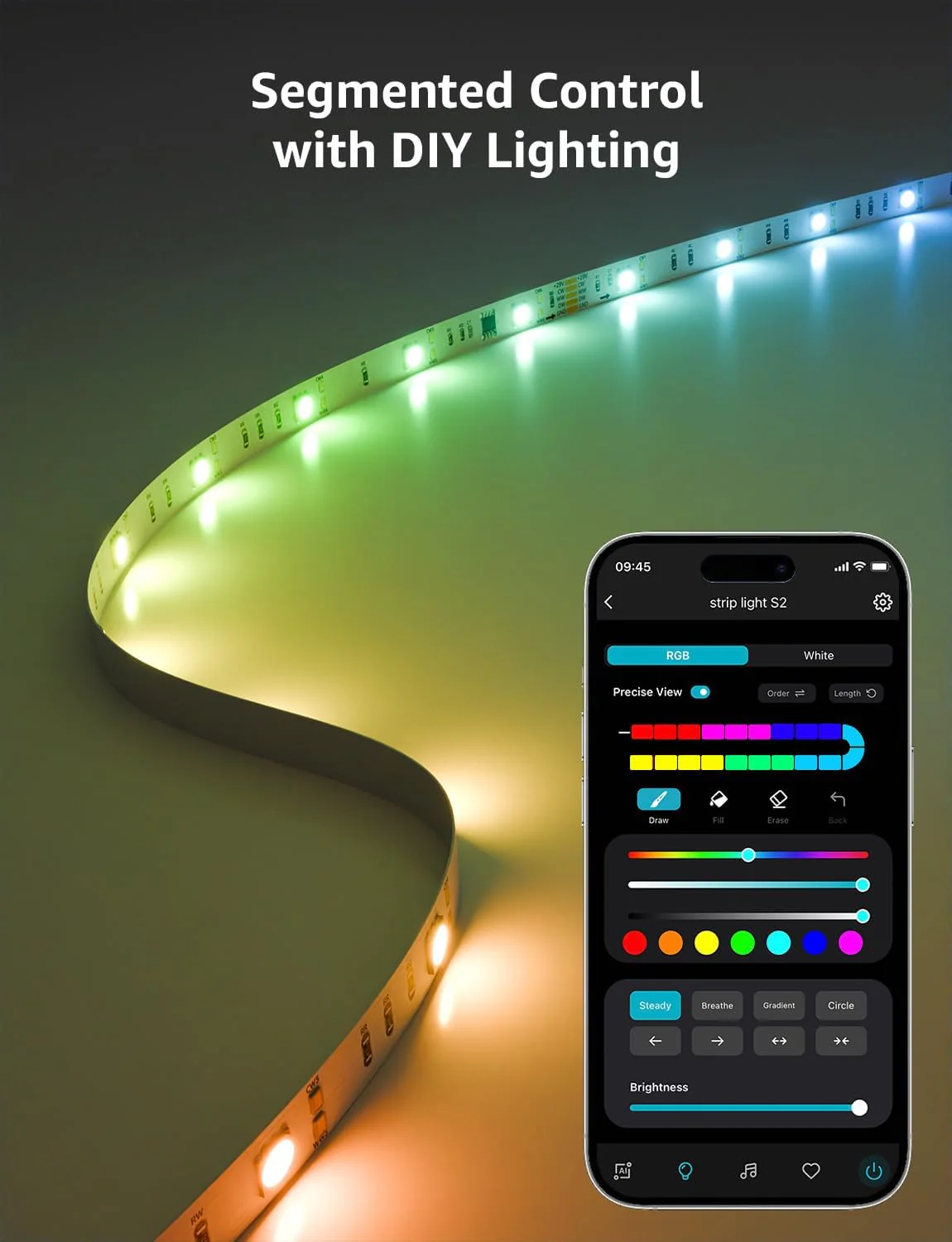 Lepro S2 Smart LED Strip Lights with AI Features (Dynamic RGB+Warm White+Daylight White) - Image 8