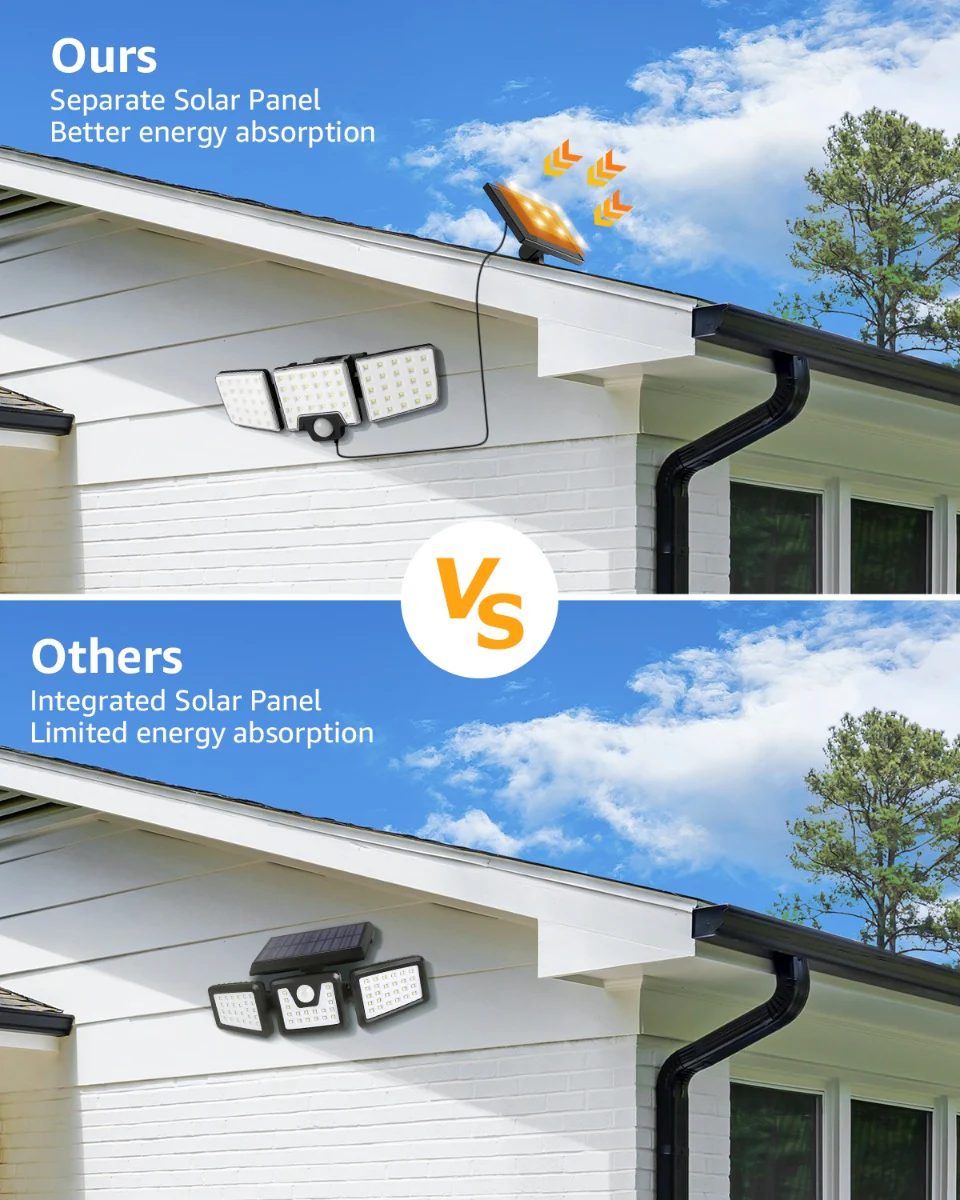 Lepro Solar Motion Sensor Security Lights (2 Packs) - Image 3