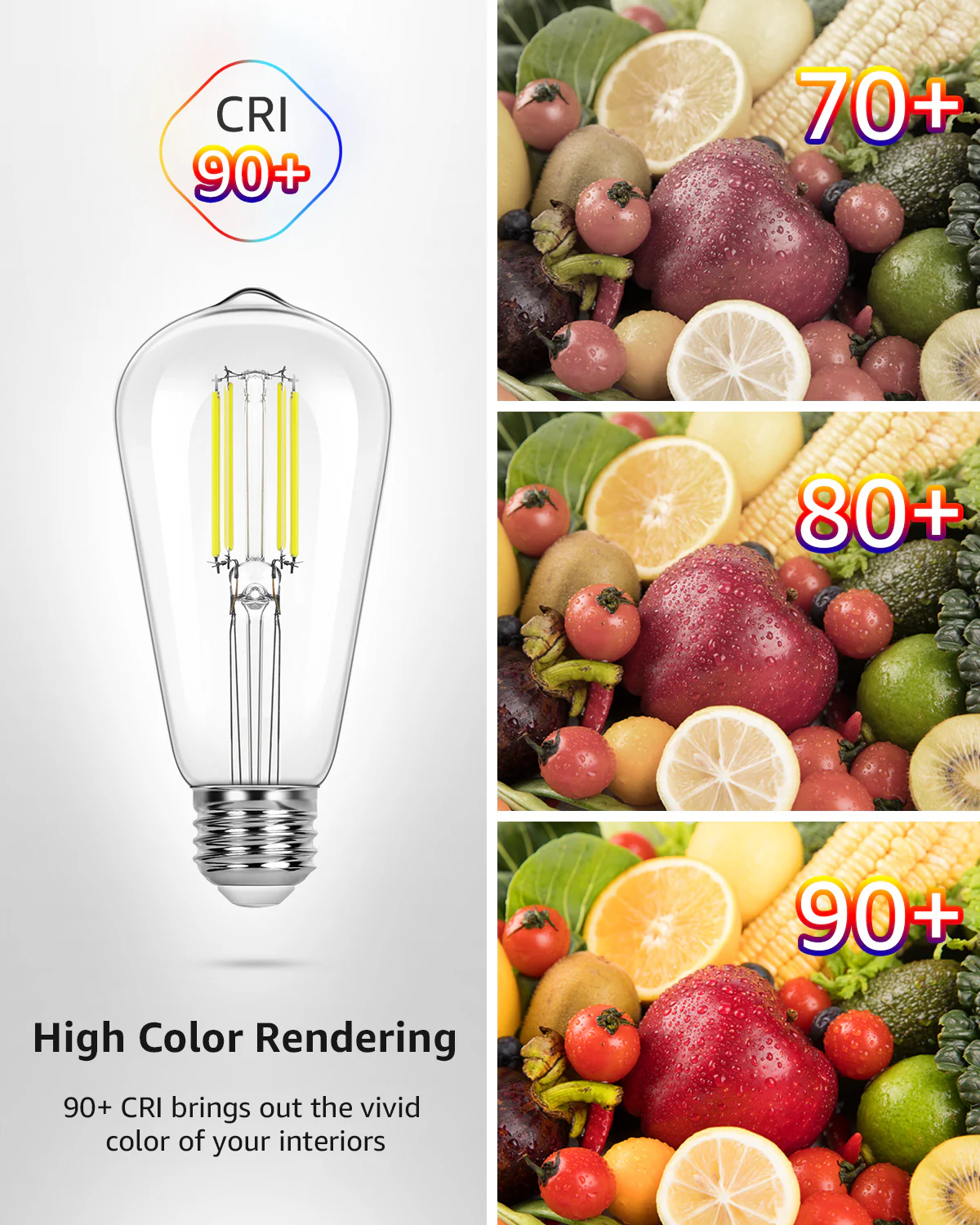 Lepro ST19 Vintage Edison LED Bulbs, Dimmable, E26 Base, 8W (60W Equivalent), 800 Lumens, 4000K Cool White, Clear Glass - Image 6