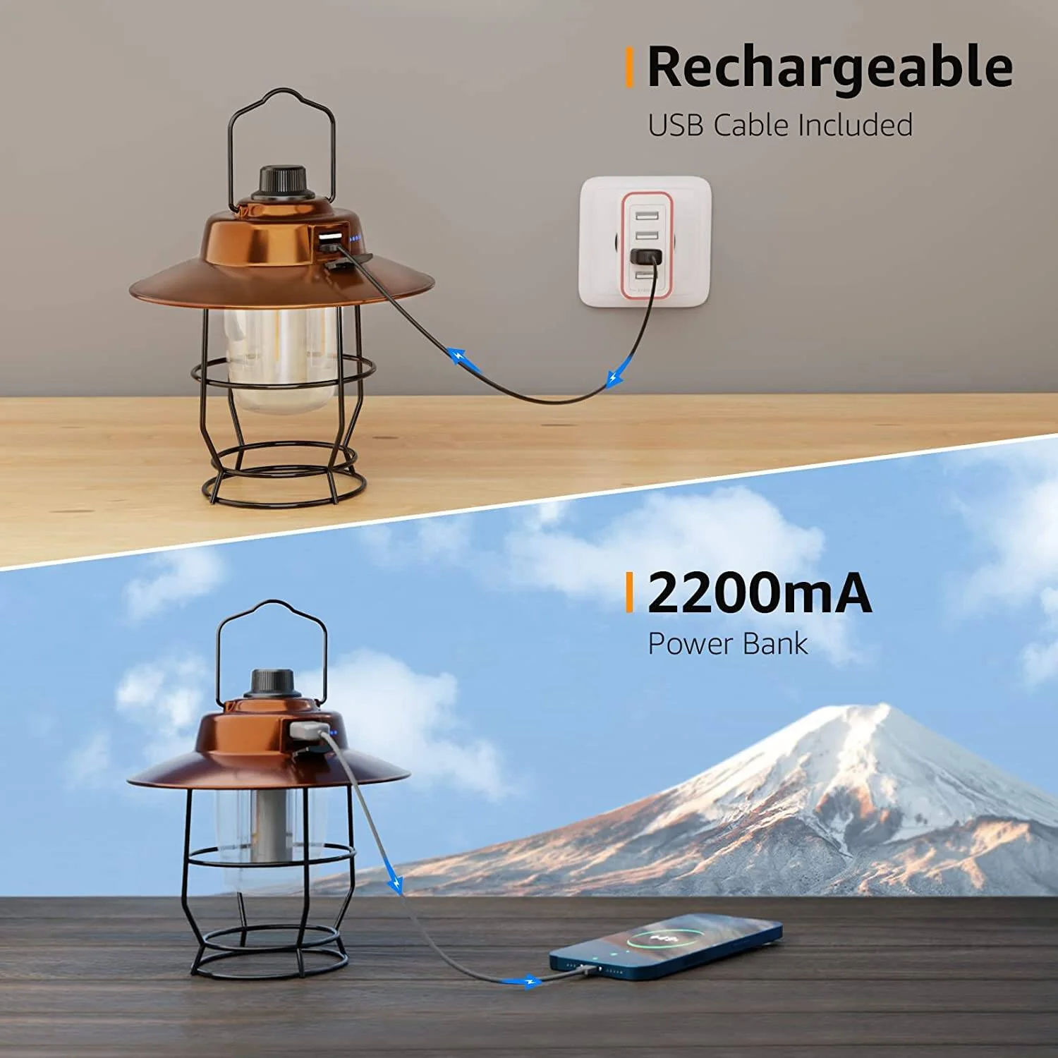 Lepro Vintage LED Camping Lantern - Image 3