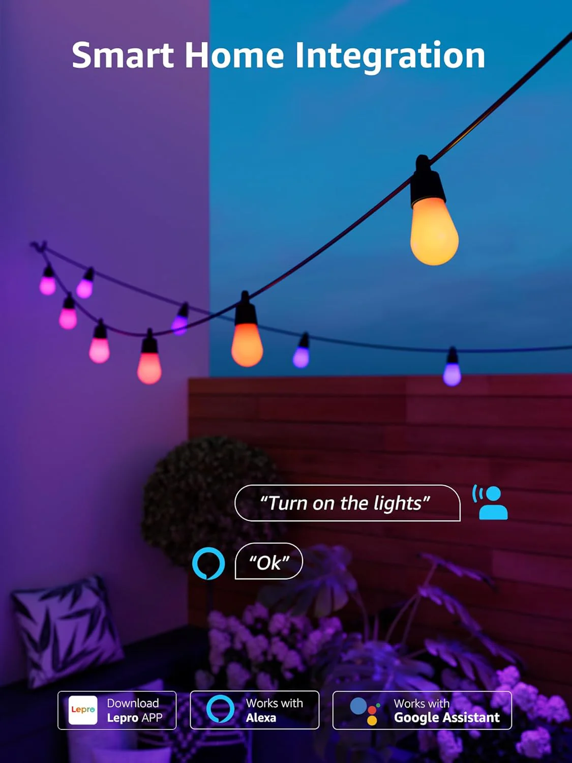 Lepro ZB1 AI-Powered Smart Outdoor String Lights - Image 8